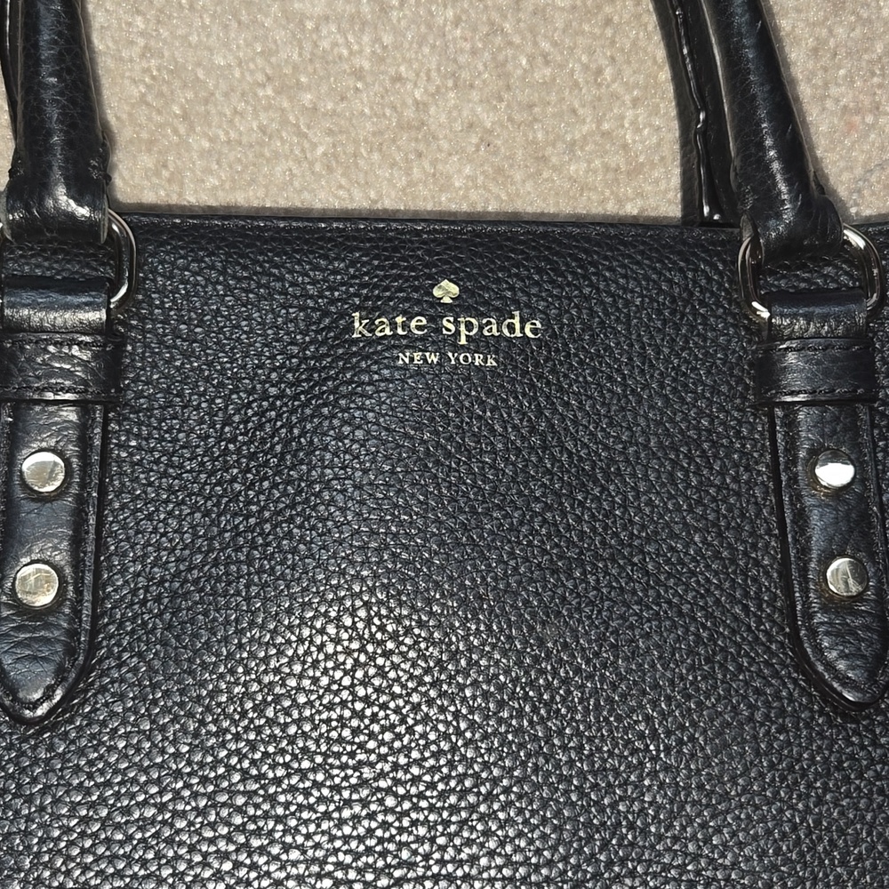 Kate Spade Black Satchel with Pebbled Leather and Gold Hardware - Picture 3 of 17